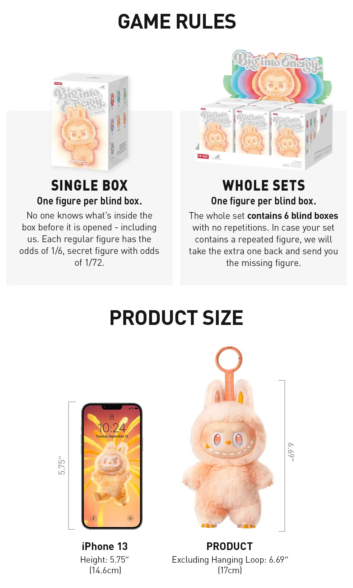 POP MART THE MONSTERS - Big into Energy Series - Blind Box