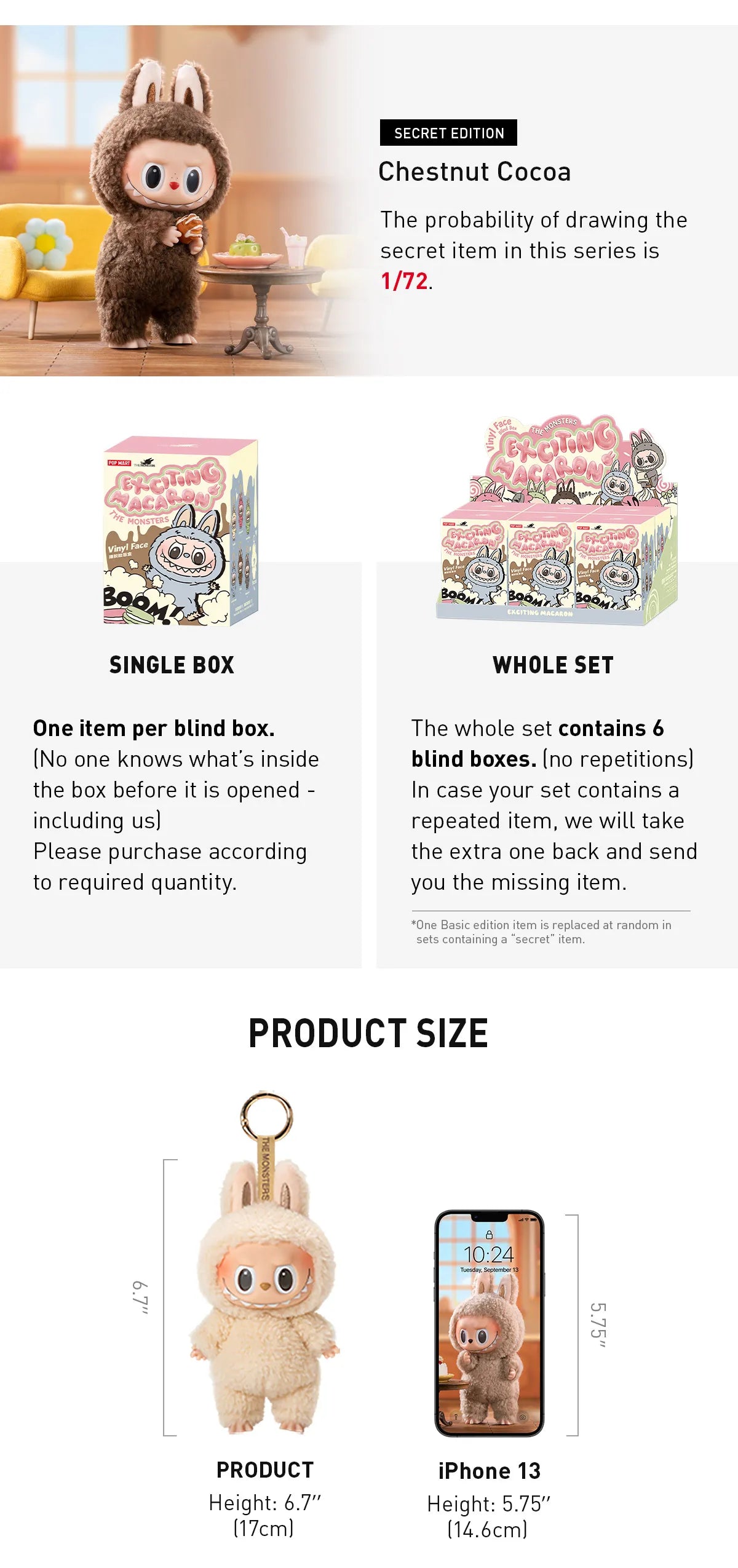 POP MART THE MONSTERS - Exciting Macarons Series - Blind Box